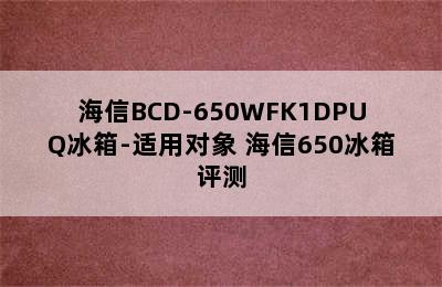 海信BCD-650WFK1DPUQ冰箱-适用对象 海信650冰箱评测